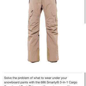 686 Men's Beige Cargo Pants